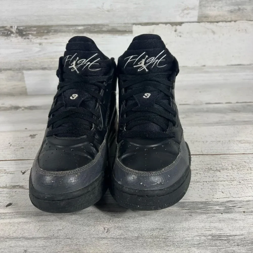 Nike Kids Jordan Flight 654262-005 Black Lace Up Sneakers‎ Size 6Y